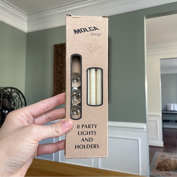 Vintage Mini Taper Candles with Glass Holders - Picture 3 of 13